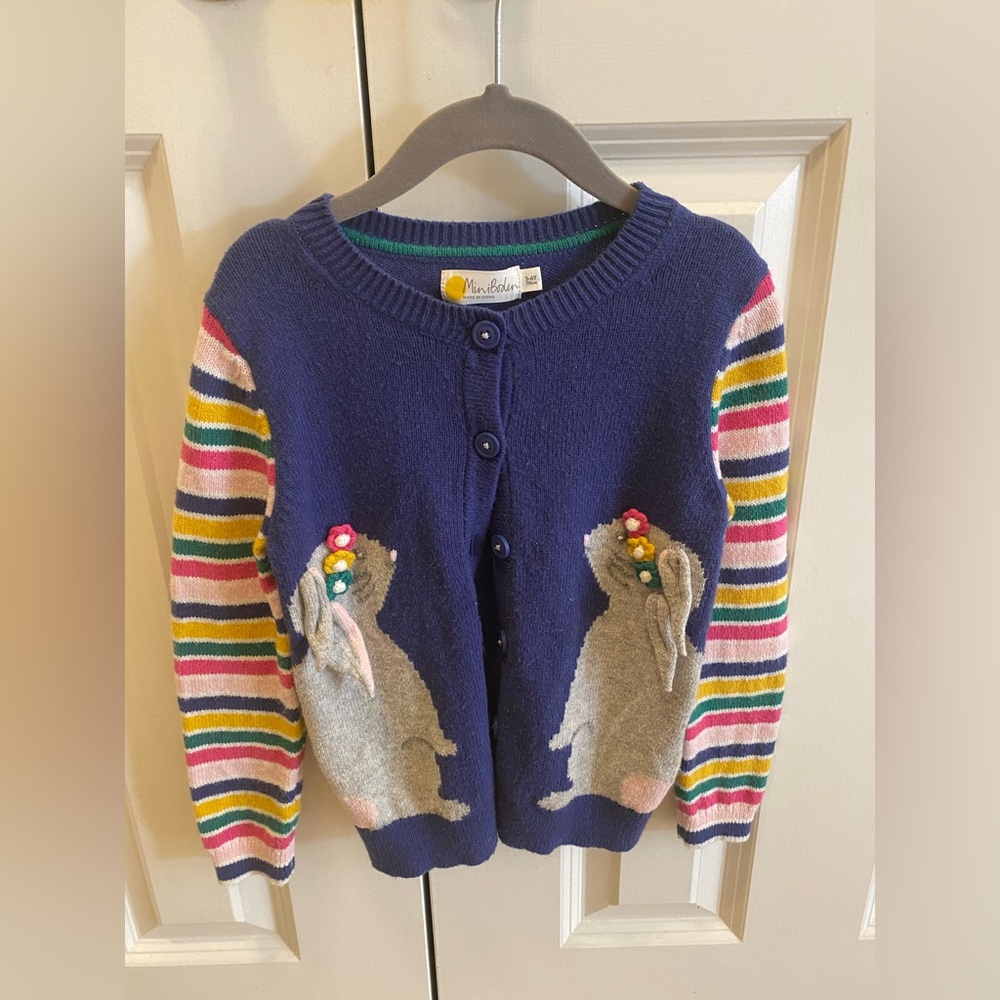Mini Boden Bunny Cardigan